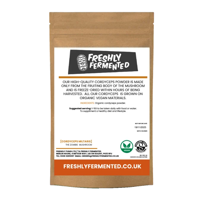 Organic Cordyceps Powder | Grown in the UK | 50g